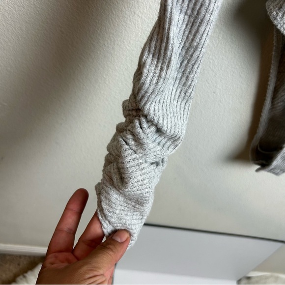 Intimately Free People long sleeve soft ribbed Heather gray bodysuit size: S - Picture 6 of 11